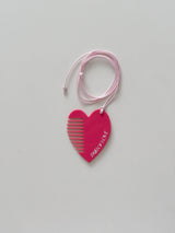 VANLENTINE HEART BRUSH KEYRING (PINK)
