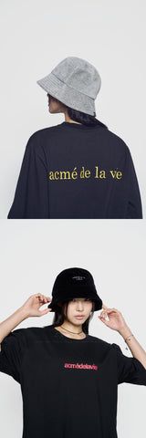 24FW ベーシックロゴベロアバケットハット ブラック