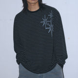 Untitled Starrynight Small Stripe Long Sleeve BLack Chacoal