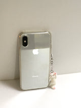 Cotton candy cat keyring