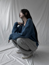 basic V-neck knit (2color)