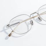 Knouun Round titanium glasses CODE. 102. B Silver N Gold