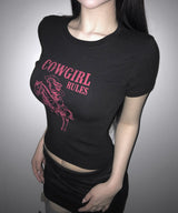 カウガールTシャツ(3colors)