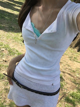Kiruck Dot Lace Cap Sleeveless