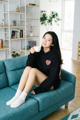 Self Love Club レッドヘビーウェイトピケ―フーディー 420g