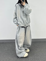 cat brush fleece sweatpants