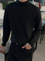 Washable Hacci Half Turtleneck Knit (7 Colors, L / XL)