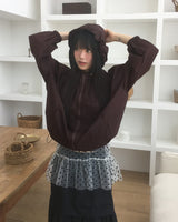 ポインインナイロンウィンドブレーカーフーデッドジップアップジャケット