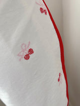 桜刺繍エプロン ダブルレイヤー レッドポイント