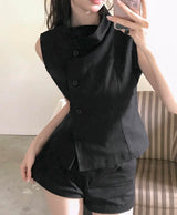 diarc black button sh / bl