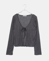 Bamin dot strap see-through cardigan
