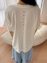 バックアイレットTシャツ