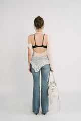 Lace drape top