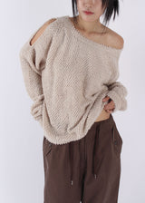 PUFFY CUTOUT KNIT