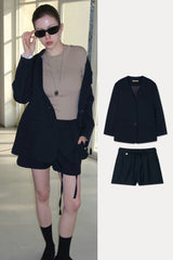[SET-UP] TAILORED MINI PANTS SET