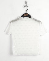ラピット シースルーリボン ハーフタートルネック 半袖Tシャツ