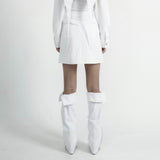 A-line White Skirt