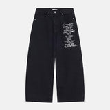 アーバートレタリングワイドデニムパンツ
