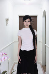 Half neck shirring T (3color)