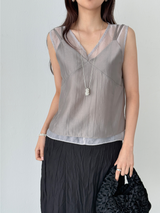 powdery layered blouse (4color)