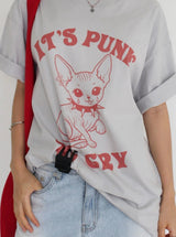 PUNK CAT OVERFIT TEE