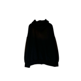 cat brush fleece hood zip-up