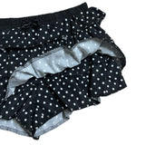 DOTINA Ruffle Dot Mini Pants Skirt (Black)