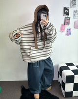 MINK🐻🧸RIVET STRING LONG WIDE PANTS 💙🖤2COLOR