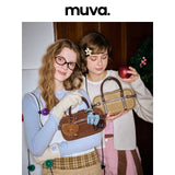 muva. Cowhide‑Velvet Boston Bag, Shoulder & Cross‑body Women’s Purse, 2025 New for Autumn‑Winter Daily Commute, New Arrival Nov 7