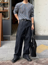 フレンチストライプロングスリーブTシャツ