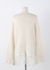 FRINGE V LONG KNIT