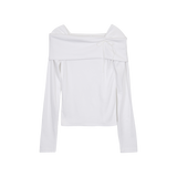エッジオフショルダーTシャツ