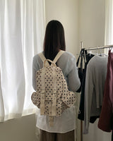 Mookin dot buckle pocket backpack