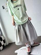 Oval Keyring Pintuck Sweat Balloon Bermuda Shorts 2color