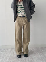 [Unisex] Stitched Cotton Wide Pants