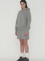 Studded set zip up hoodie - Grey