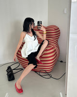 Balloon Pumpkin Bustier Blouse