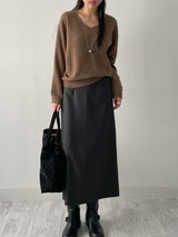 D-ring Stripe H-Line Long Skirt