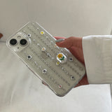 チェーンひまわりの花スマホケース