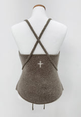 Angel Knitted Vest Brown