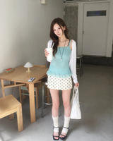 Satin dot skirt