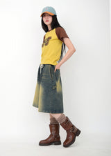 Dirty Wash Bermuda Denim pants