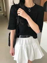 レーブサンドルーズフィットメッシュハーフニット