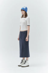 KIRSH PLAIN SLIM FIT RINGER T-SHIRT - WHITE