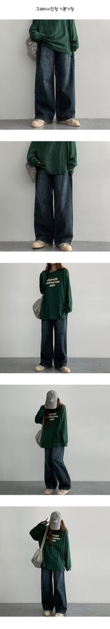 [3 Tier length] [S–2XL] NAKIN Pintuck Washed Wide Denim Pants