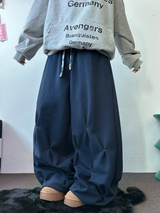 パンチングルーズヒップストリートロングパンツ 💙🤎2COLOR