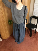 Wool layered knit set
