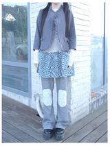 floral patch pants