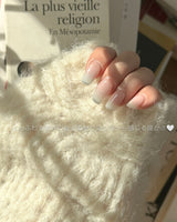 Wool loose cable knit