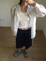 Satin Lace Track Shorts (3color)
